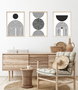 Wallity Huhu163 Cuadro Decorativo Enmarcado en MDF de 3 Piezas (30 x 40 cm)